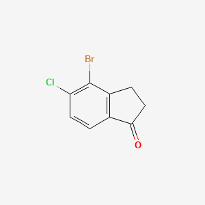 molecular formula C9H6BrClO B1374740 4-Bromo-5-chloro-2,3-dihydro-1H-inden-1-one CAS No. 66790-63-4