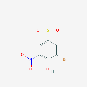 molecular formula C7H6BrNO5S B1374741 2-Bromo-4-(methylsulfonyl)-6-nitrophenol CAS No. 20951-41-1