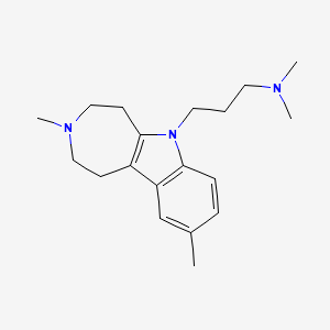 Azepino(4,5-b)indole, 1,2,3,4,5,6-hexahydro-6-(3-dimethylaminopropyl)-3,9-dimethyl-