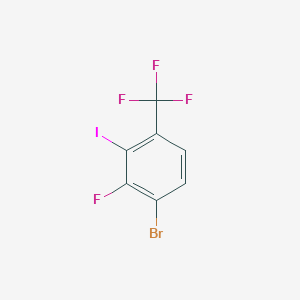 molecular formula C7H2BrF4I B1374742 4-Bromo-3-fluoro-2-iodobenzotrifluoride CAS No. 1935625-64-1