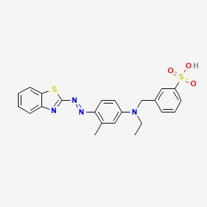 alpha-((4-(Benzothiazol-2-ylazo)-m-tolyl)ethylamino)-m-toluenesulphonic acid