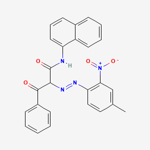 B13747428 N-(1-Naphthyl)-2-[(2-nitro-P-tolyl)azo]-3-oxo-3-phenylpropionamide CAS No. 34791-88-3