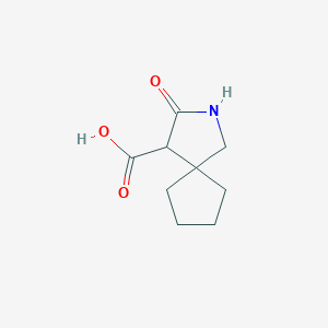 molecular formula C9H13NO3 B13747432 3-Oxo-2-azaspiro[4.4]nonane-4-carboxylic acid 