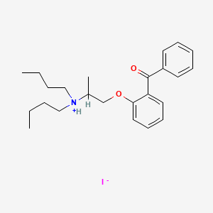 molecular formula C24H34INO2 B13747458 2-(2-(Dibutylamino)propoxy)benzophenone hydriodide CAS No. 10401-26-0