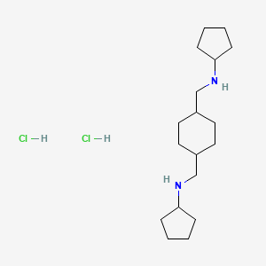 1,4-Cyclohexanebis(methylamine), N,N'-dicyclopentyl-, dihydrochloride, (E)-