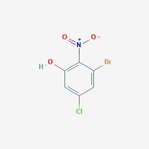 molecular formula C6H3BrClNO3 B1374749 3-溴-5-氯-2-硝基苯酚 CAS No. 1936363-37-9