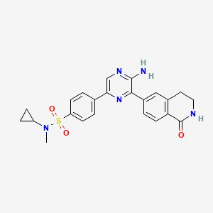 4-(5-amino-6-(1-oxo-1,2,3,4-tetrahydroisoquinolin-6-yl)pyrazin-2-yl)-N-cyclopropyl-N-methylbenzenesulfonamide