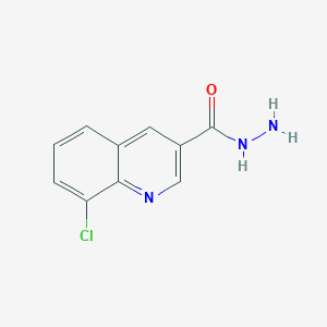 molecular formula C10H8ClN3O B13747548 8-Chloroquinoline-3-carbohydrazide 