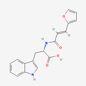 molecular formula C18H16N2O4 B13747553 (S)-2-((E)-3-Furan-2-yl-acryloylamino)-3-(1H-indol-3-yl)-propionic acid CAS No. 261179-11-7