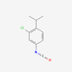 molecular formula C10H10ClNO B13747562 2-Chloro-4-isocyanato-1-(1-methylethyl)benzene CAS No. 34123-50-7