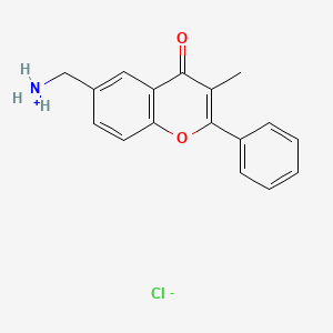 molecular formula C17H16ClNO2 B13747564 6-(Aminomethyl)-3-methyl-flavone hydrochloride CAS No. 101442-02-8