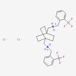 1,4-Bicyclo(2.2.2)octanebis(methylamine), N,N'-bis(2-trifluoromethylbenzyl)-, dihydrochloride