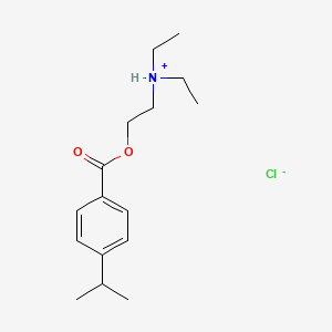 molecular formula C16H26ClNO2 B13747576 diethyl-[2-(4-propan-2-ylbenzoyl)oxyethyl]azanium;chloride CAS No. 34320-72-4