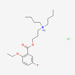 molecular formula C20H33ClFNO3 B13747589 dibutyl-[3-(2-ethoxy-5-fluorobenzoyl)oxypropyl]azanium;chloride CAS No. 3829-91-2