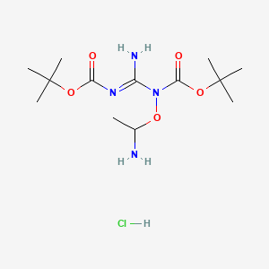 tert-butyl N-(1-aminoethoxy)-N-[(E)-N'-[(2-methylpropan-2-yl)oxycarbonyl]carbamimidoyl]carbamate;hydrochloride