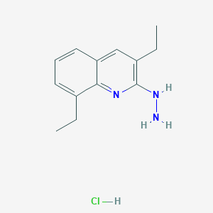 3,8-Diethyl-2-hydrazinoquinoline hydrochloride