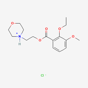 molecular formula C16H24ClNO5 B13747648 2-morpholin-4-ium-4-ylethyl 2-ethoxy-3-methoxybenzoate;chloride CAS No. 22684-79-3