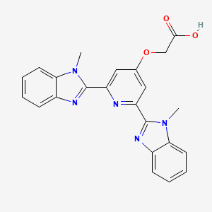 molecular formula C23H19N5O3 B1374766 2-((2,6-Bis(1-methyl-1H-benzo[d]imidazol-2-yl)pyridin-4-yl)oxy)acetic acid CAS No. 533928-75-5
