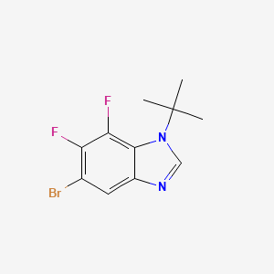 molecular formula C11H11BrF2N2 B1374767 5-溴-1-叔丁基-6,7-二氟苯并咪唑 CAS No. 1375069-11-6