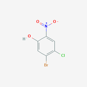 molecular formula C6H3BrClNO3 B1374768 5-Bromo-4-chloro-2-nitrophenol CAS No. 855400-82-7