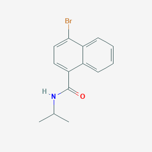 molecular formula C14H14BrNO B1374775 4-Bromo-N-isopropylnaphthalene-1-carboxamide CAS No. 1381944-77-9