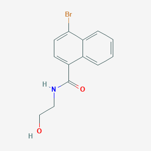 molecular formula C13H12BrNO2 B1374776 4-Bromo-N-(2-hydroxyethyl)naphthalene-1-carboxamide CAS No. 1375069-28-5