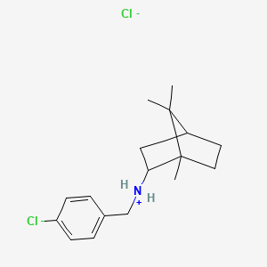 molecular formula C17H25Cl2N B13747761 (+-)-endo-N-(p-Chlorobenzyl)-2-bornanamine hydrochloride CAS No. 24652-88-8