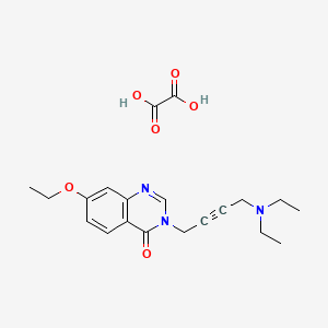 molecular formula C20H25N3O6 B13747841 3-(4-(Diethylamino)-2-butynyl)-7-ethoxy-4(3H)-quinazolinone oxalate CAS No. 35739-54-9