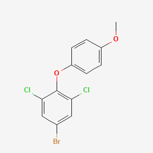 molecular formula C13H9BrCl2O2 B1374789 5-Bromo-1,3-dichloro-2-(4-methoxyphenoxy)benzene CAS No. 55814-63-6