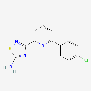 molecular formula C13H9ClN4S B13747895 3-(6-(4-Chlorophenyl)pyridin-2-yl)-1,2,4-thiadiazol-5-amine 