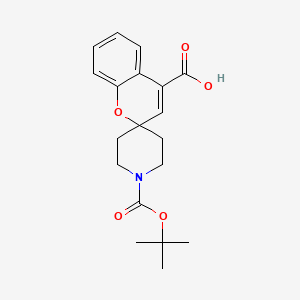 molecular formula C19H23NO5 B1374792 1'-(tert-Butoxycarbonyl)spiro[chromene-2,4'-piperidine]-4-carboxylic acid CAS No. 1160247-75-5
