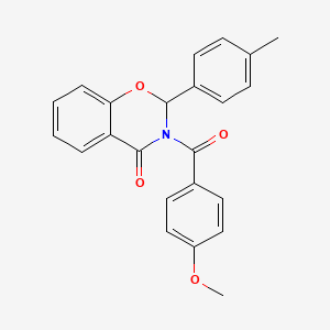 2,3-Dihydro-3-(4-methoxybenzoyl)-2-(4-methylphenyl)-4H-1,3-benzoxazin-4-one