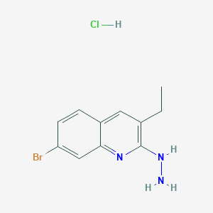 7-Bromo-3-ethyl-2-hydrazinoquinoline hydrochloride