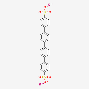 molecular formula C24H16K2O6S2 B13747968 p-Quaterphenyl-4,4'''-disulfonic acid dipotassium salt 