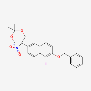 molecular formula C23H22INO5 B1374797 5-(6-(Benzyloxy)-5-iodonaphthalen-2-yl)-2,2-dimethyl-5-nitro-1,3-dioxane CAS No. 1225349-42-7