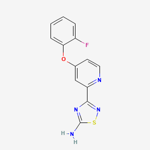 3-(4-(2-Fluorophenoxy)pyridin-2-yl)-1,2,4-thiadiazol-5-amine