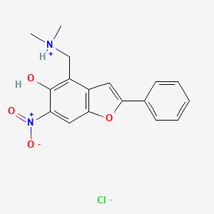 4-((Dimethylamino)methyl)-6-nitro-2-phenyl-5-benzofuranol hydrochloride