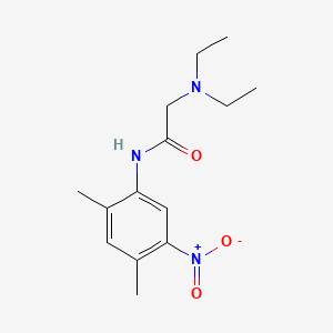 molecular formula C14H21N3O3 B13748016 2-(diethylamino)-N-(2,4-dimethyl-5-nitrophenyl)acetamide CAS No. 111413-22-0