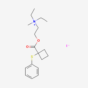 N,N-Diethyl-N-methyl-2-(((1-(phenylthio)cyclobutyl)carbonyl)oxy)ethanaminium iodide