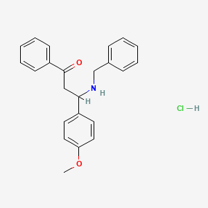 3-(Benzylamino)-3-(p-methoxyphenyl)propiophenone hydrochloride