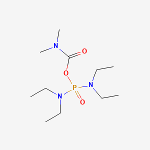 molecular formula C11H26N3O3P B13748039 bis(diethylamino)phosphoryl N,N-dimethylcarbamate CAS No. 115102-25-5