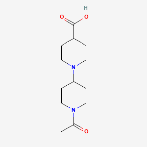 molecular formula C13H22N2O3 B1374804 1'-乙酰基-[1,4'-联哌啶]-4-羧酸 CAS No. 1260843-94-4