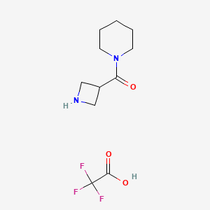 molecular formula C11H17F3N2O3 B1374810 Azetidin-3-yl(piperidin-1-yl)methanone 2,2,2-trifluoroacetate CAS No. 1361114-44-4