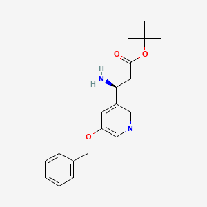 molecular formula C19H24N2O3 B1374811 tert-butyl (3S)-3-amino-3-(5-phenylmethoxypyridin-3-yl)propanoate CAS No. 1423135-27-6