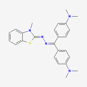 molecular formula C25H27N5S B13748117 3-Methyl-[bis[4-(dimethylamino)phenyl]methylene]-hydrazone-2(3H)-benzothiazolone 