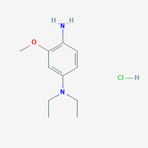 molecular formula C11H19ClN2O B13748129 4-N,4-N-diethyl-2-methoxybenzene-1,4-diamine;hydrochloride 