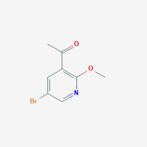 molecular formula C8H8BrNO2 B1374813 1-(5-Bromo-2-methoxypyridin-3-yl)ethanone CAS No. 1256811-02-5