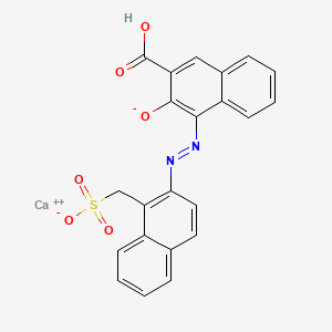 molecular formula C22H14CaN2O6S B13748169 calcium;[2-[(3-carboxy-2-oxidonaphthalen-1-yl)diazenyl]naphthalen-1-yl]methanesulfonate CAS No. 29779-09-7