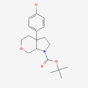 molecular formula C18H24BrNO3 B1374817 3A-(4-溴苯基)-六氢-吡喃[3,4-B]吡咯-1-羧酸叔丁酯 CAS No. 1251015-93-6