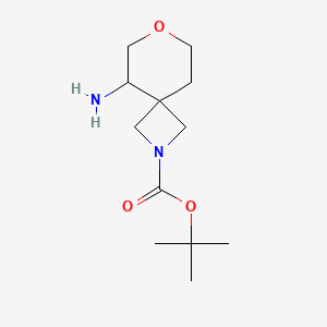 molecular formula C12H22N2O3 B1374818 5-氨基-7-氧杂-2-氮杂-螺[3.5]壬烷-2-羧酸叔丁酯 CAS No. 1357354-13-2